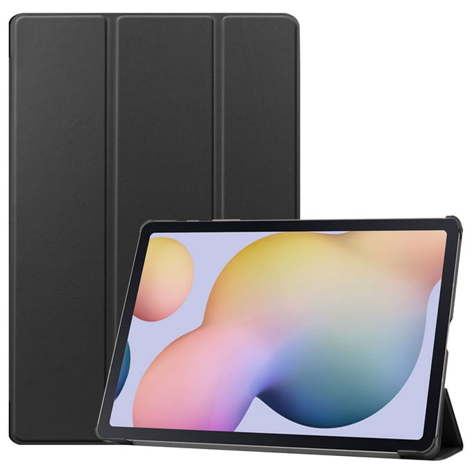 imoshion Tablet Hoes - Geschikt voor Samsung Galaxy Tab S7 FE / Galaxy Tab S7 Plus / Galaxy Tab S8 Plus - Trifold Bookcase - Zwart