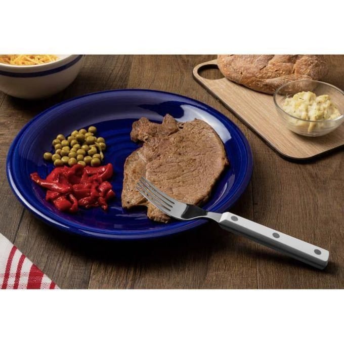 Steakvork - ARCOS - Steak Basic - Roestvrij Staal - Polyoxymethyleen Wit - 195 mm