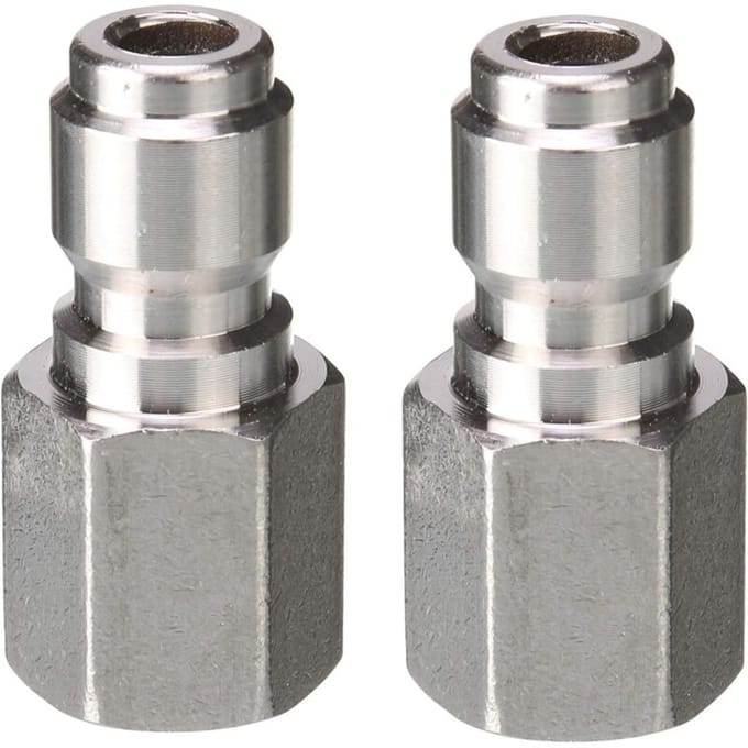 Snelkoppeling geschikt voor hogedrukreiniger, 1/4 inch NPT binnendraad, 5000 PSI, 2 stuks