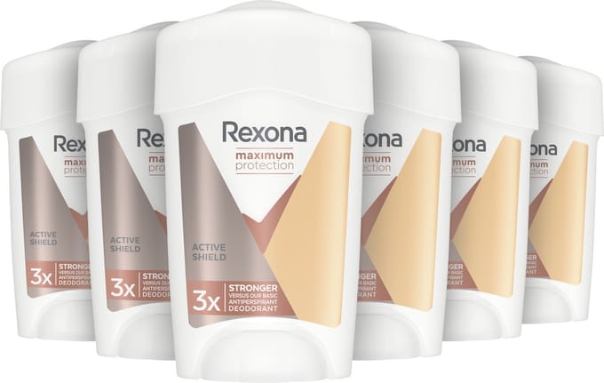 Rexona - Anti-Transpirant Deodorant Stick - Maximum Protection - Active Shield - 6 x 45 ml - Voordeelverpakking