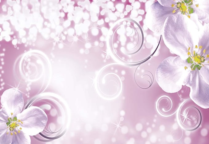Fotobehang Flowers Abstract Nature | PANORAMIC - 250cm x 104cm | 130g/m2 Vlies