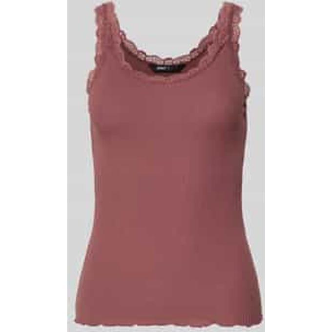 slim fit tanktop van mix van biologisch katoen model 'SARA'
