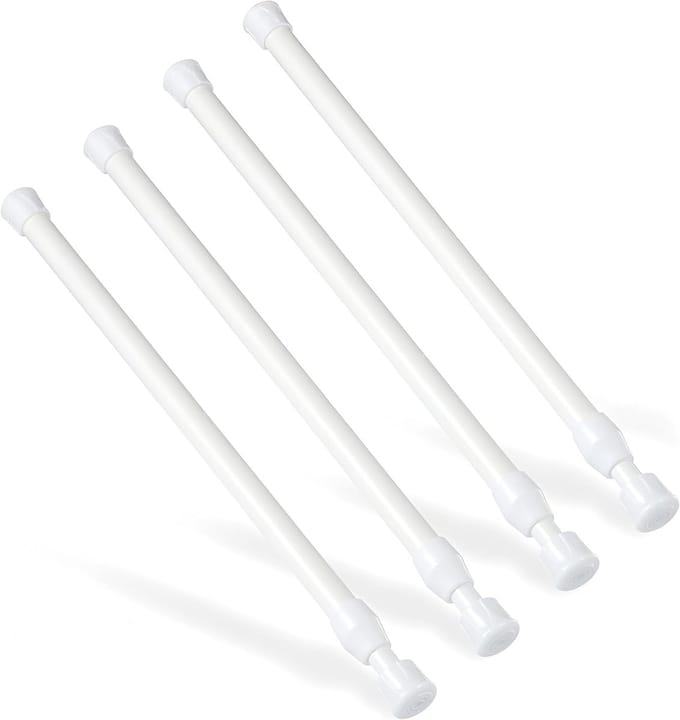 Telescopische Stangen - Verstelbare Staven - Flexibele Indeling - Zonder Boren - 30-50 cm - Wit