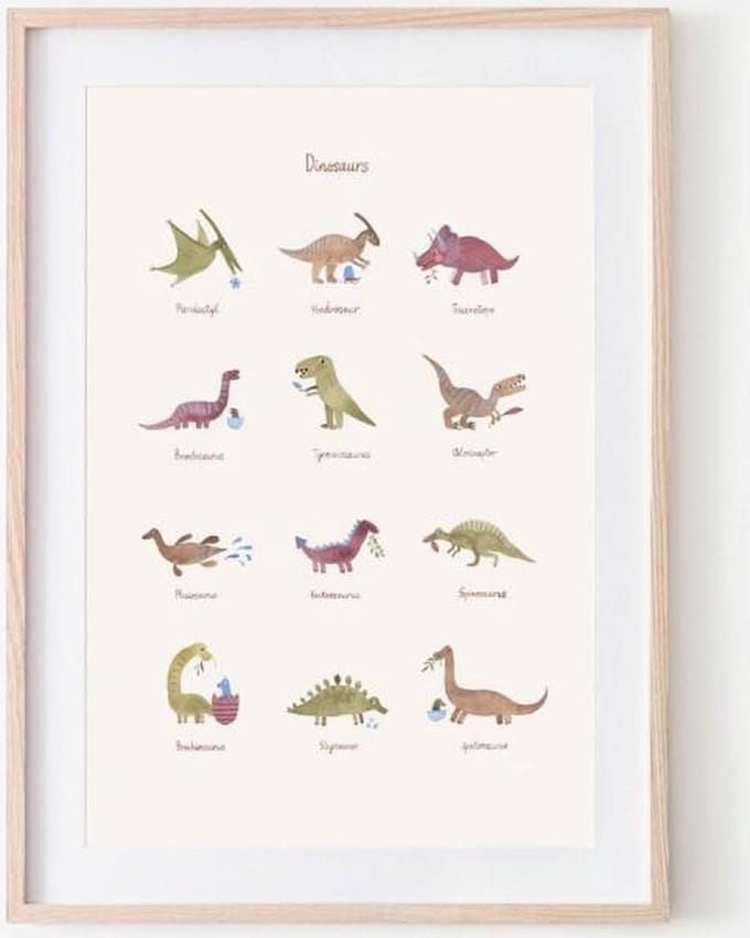 Mushie Poster Large - Dino