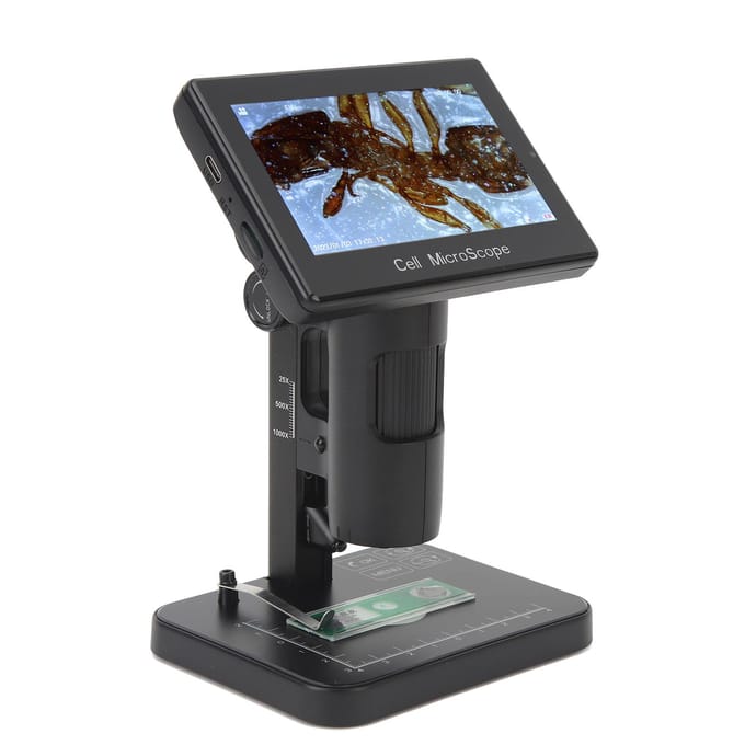 Digitale Microscoop met 5-inch IPS Scherm USB 1080P 1000X Vergroting 3 Verlichtingsmodi 8X Zoom Munt