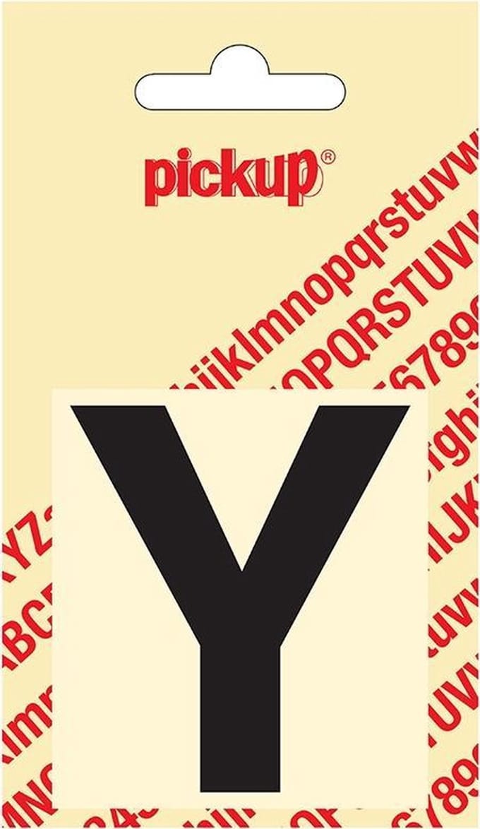 Pickup plakletter Helvetica 60 mm - zwart Y