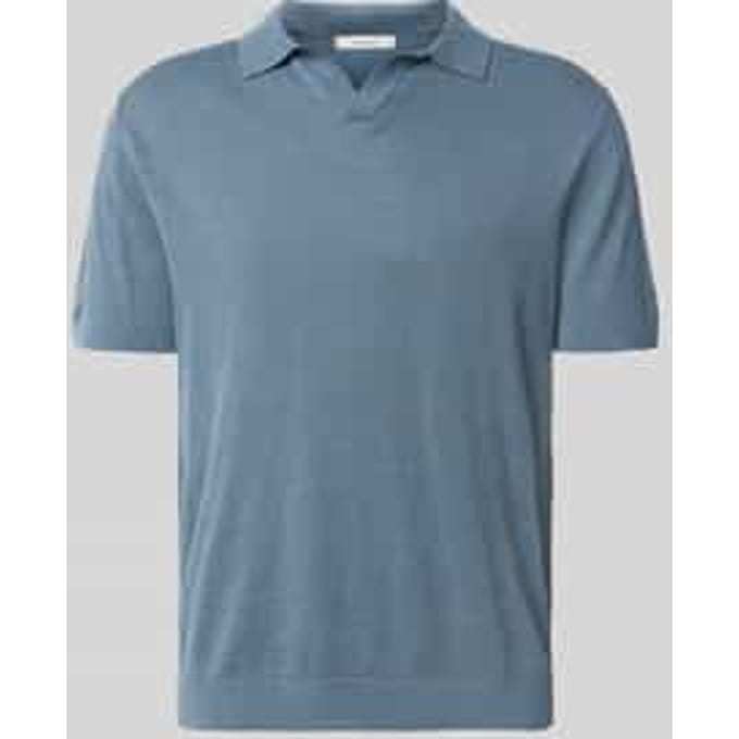 regular fit poloshirt van mix van katoen en linnen model 'MATTIS'