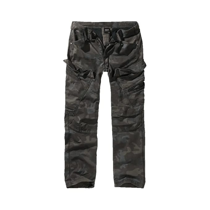 Brandit - Adven Slim Fit Cargobroek - S - Zwart/Bruin