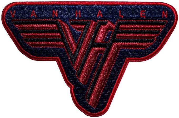 Van Halen - Classic Logo Bordered Patch - Blauw/Rood