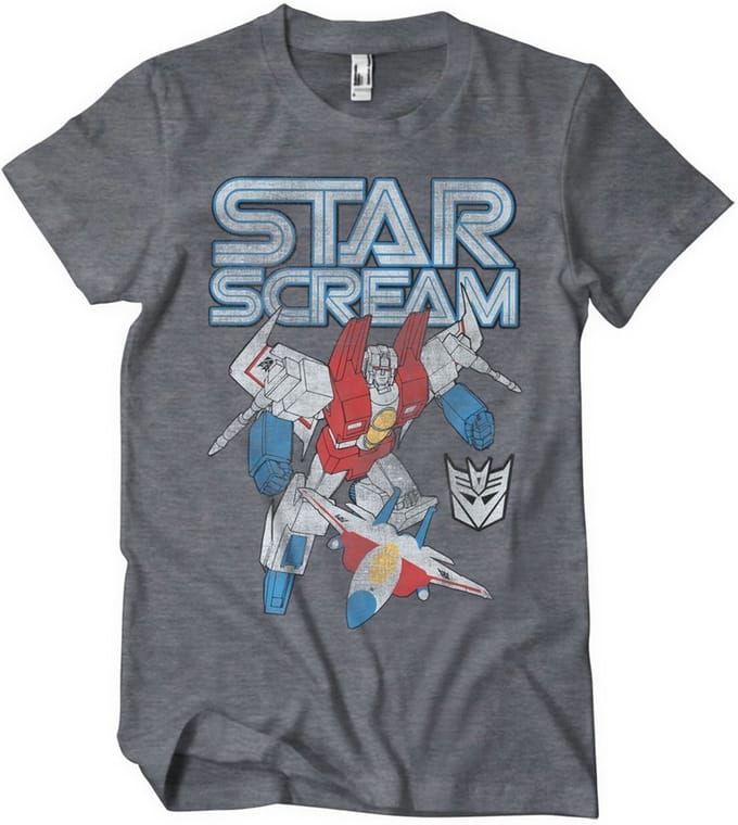 Transformers Stars-crème gewassen T-shirt donker/heather