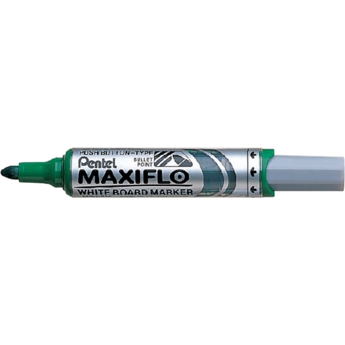 Whiteboardmarker Pentel MWL5M Maxiflo rond 3mm groen