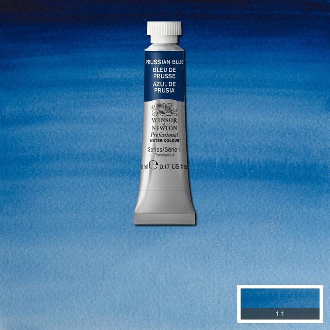 Watercolor paint W&N 5ml - 538 Prussian Blue