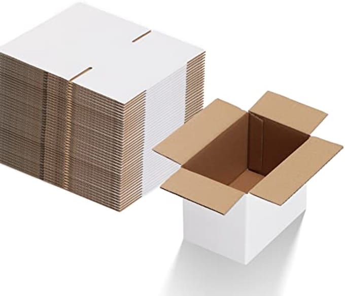 Verzenddozen Set - Kartonnen Doosjes - Veilig Verzenden - Duurzaam Golfkarton - 40 Stuks - Wit