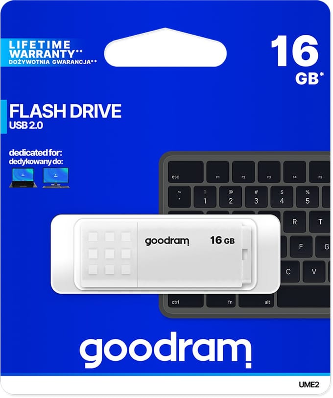 GOODRAM UME2 - Wit - 16GB - USB-stick