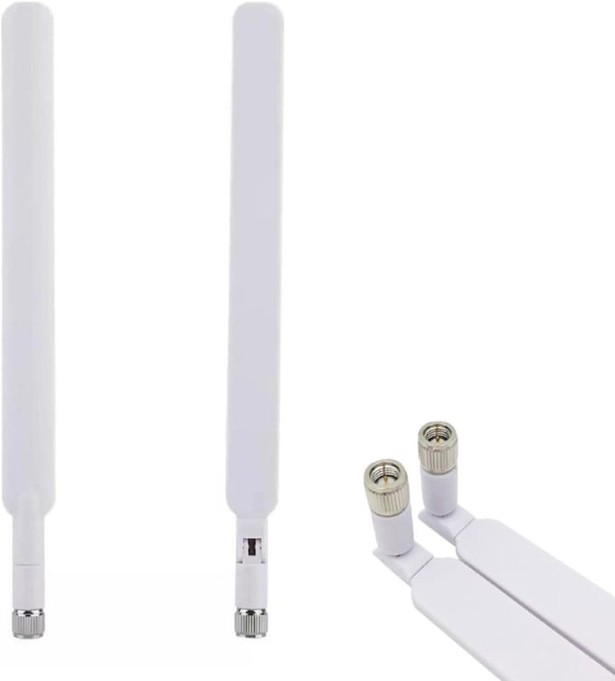 LTE Antenne - WLAN Netwerk - Signaal Verbeteren - Omnidirectioneel 5dBi - 2 Stuks - Wit