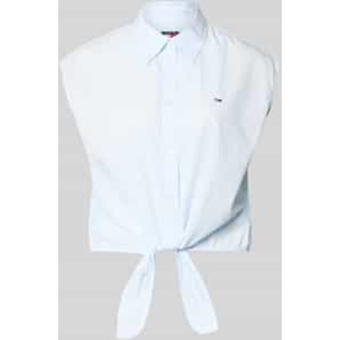 regular fit overhemdblouse van puur katoen