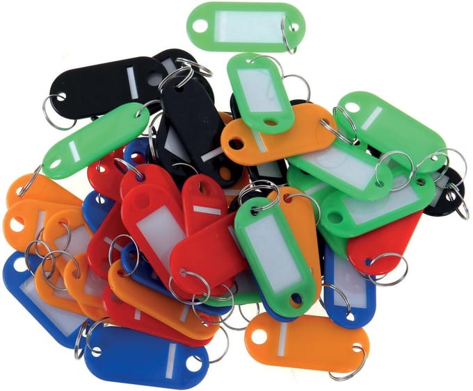 Sleutelhangers | geassorteerde kleuren | pak van 20 stuks