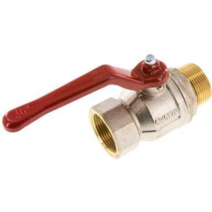 Buiten x Binnendraad R/Rp 1-1/4 inch 2-Weg Messing Kogelkraan - BL2BN-M-MF-114