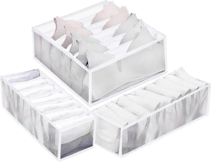 Springos Lade Organizer | Kleding Organizer | Ondergoed Organizer | Set | Transparant
