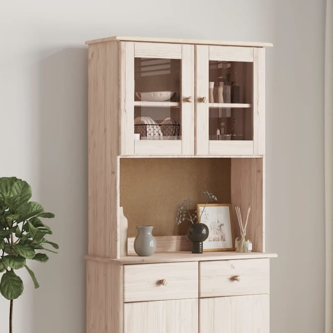 Vidaxl Opzetstuk Voor Commode Alta, 77X30X92 Cm, Massief Grenenhout