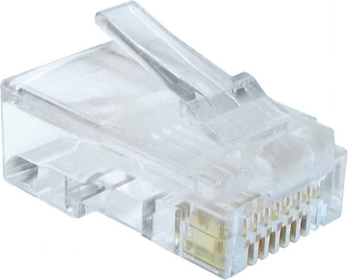 RJ45 krimp connectoren (UTP) voor CAT5/5e netwerkkabel (vast) - 100 stuks