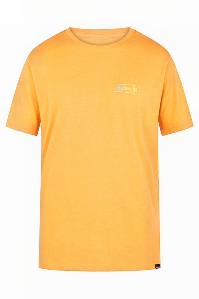 Hurley Evd Oao Slashed Short Sleeve Nectarine Maat: XS | T-shirts met Print Outlet | Heren | Oranje