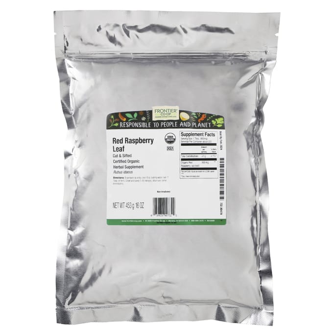 Frontier Co-Op, Organic Red Raspberry Leaf, Chopped and Sieved, 453G (16Oz) gray