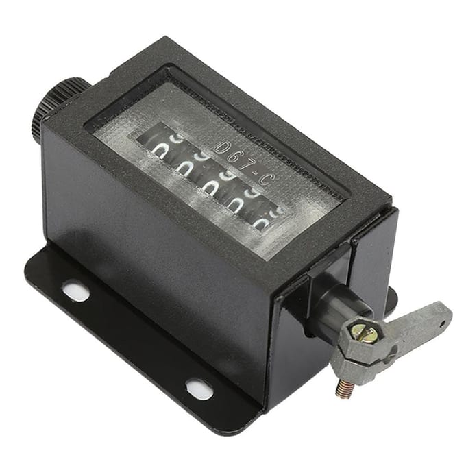 Mechanische 5-cijferige klikteller Trekbeweging Handmatige handtelling gray