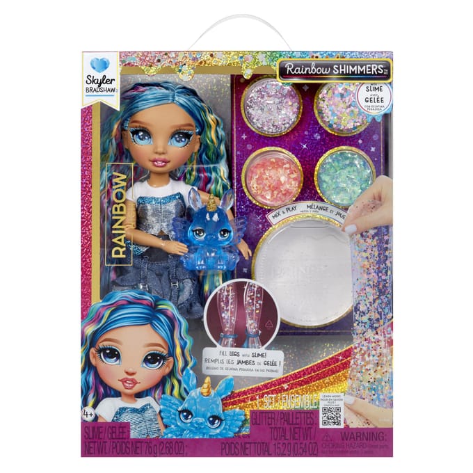 Rainbow High Rainbow Shimmers With Slime Fashion  Doll Skyler (Blue)