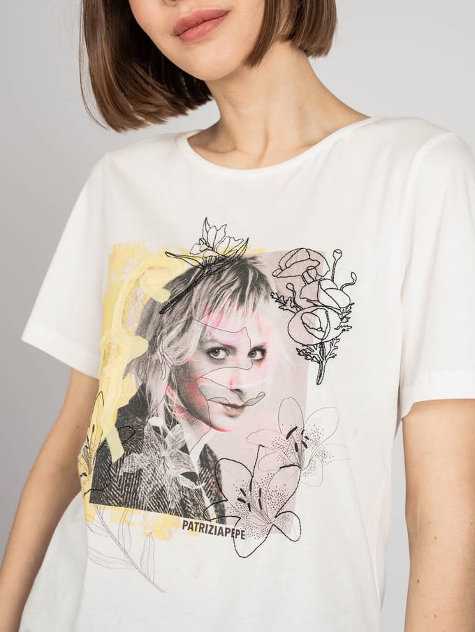 Patrizia Pepe T-Shirt Vrouw Wit