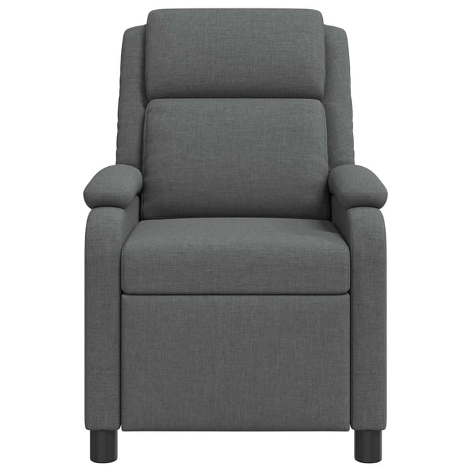 vidaXL - Recliner - Donkergrijs - Stof