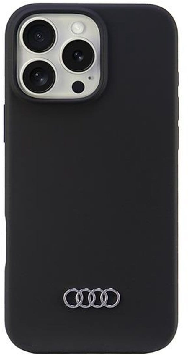 Audi Silicone Serie - Zwarte iPhone 16 Pro Max Hoes - Silikon - Luxe Design