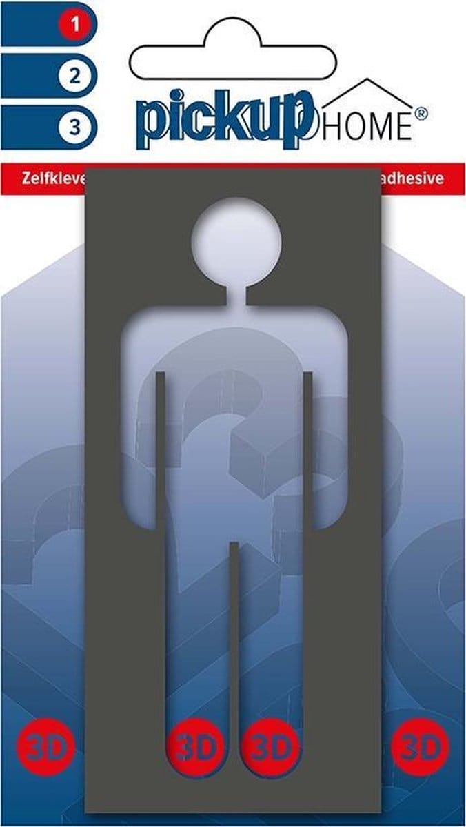 Pickup 3D Home Picto frame zelfklevend man grijs - diapositief