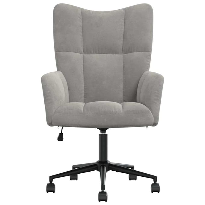 vidaXL Relaxstoel fluweel lichtgrijs