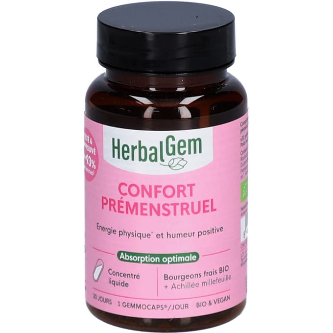 Herbalgem - Complément alimentaire Confort menstruel - Bio - 30 GELULES