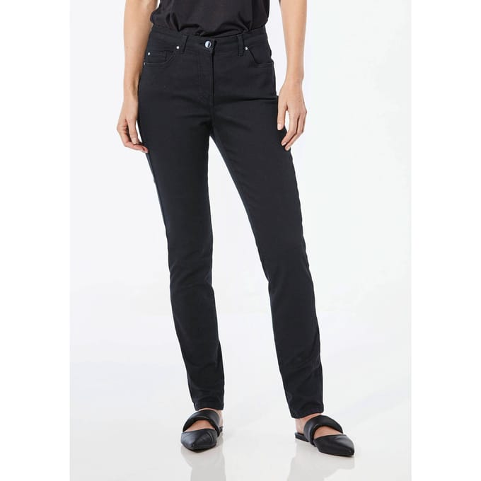 Superstretch-jeans BELLA - zwart - Gr. 24 van Goldner Fashion
