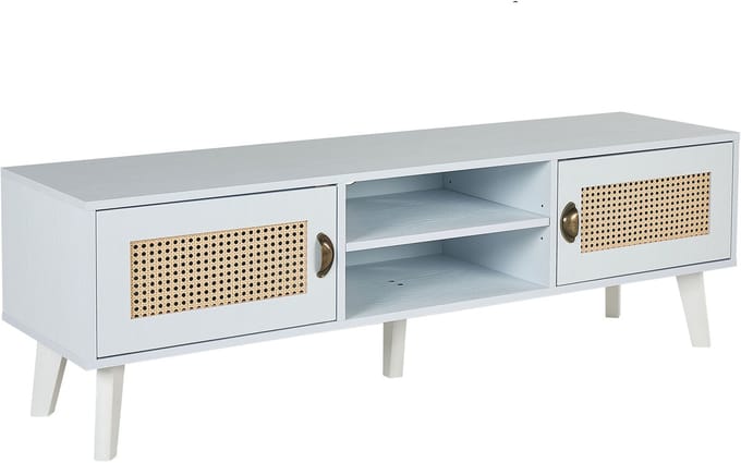 PARTON - TV-meubel - Gebroken wit - MDF