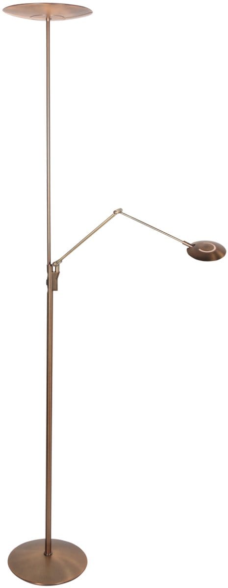 Vloerlamp Zenith 2 4390BR brons, modern ontwerp, gemaakt van metaal en kunststof, draaibaar en kantelbaar, Steinhauer Exclusive, voor binnengebruik