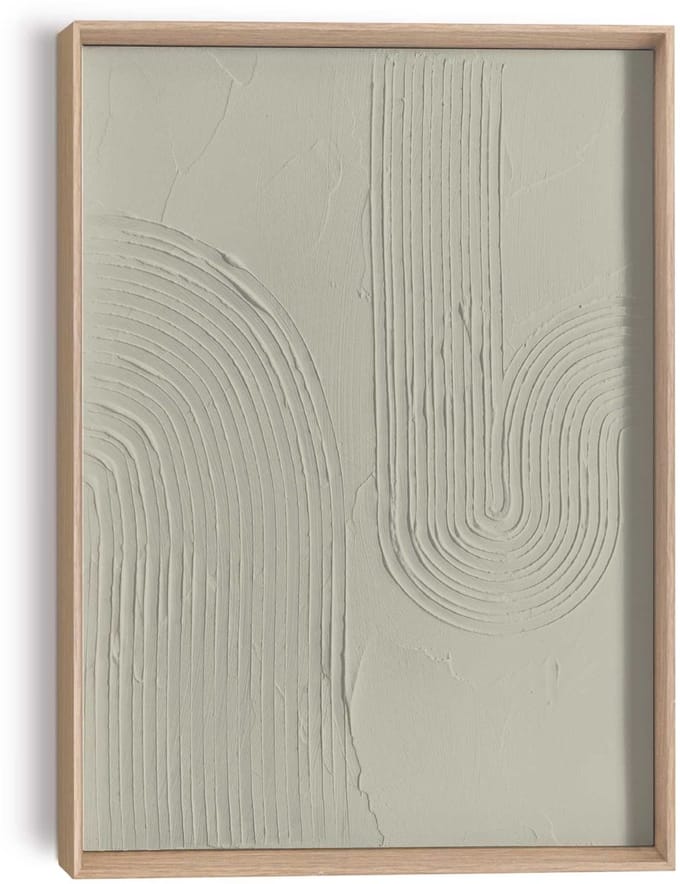 Schilderij 3D Art Sharp - sage green - 40 x 30 - Hout - REINDERS