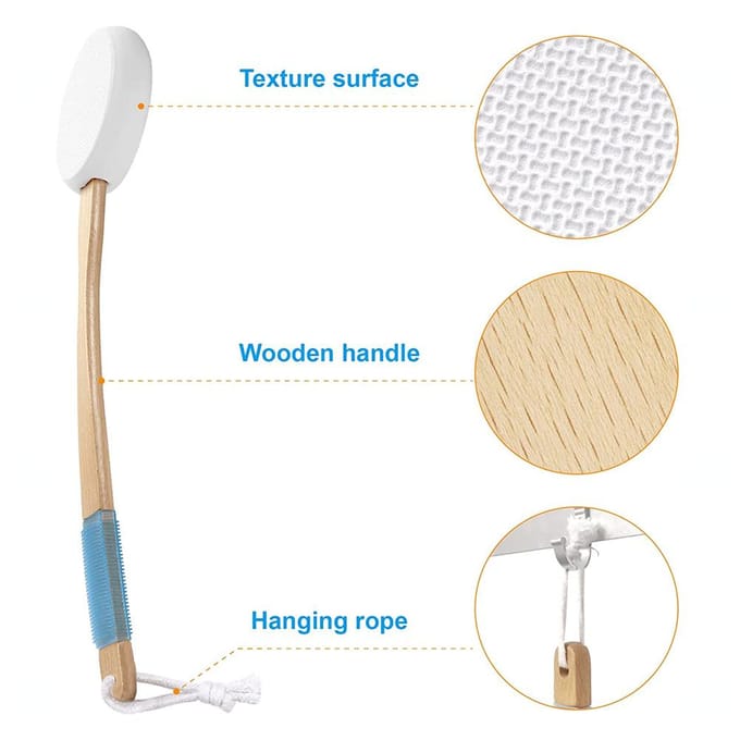 Applicateur de lotion 36*15*3cm pour votre dos, applicateur pour lotion facile à atteindre white