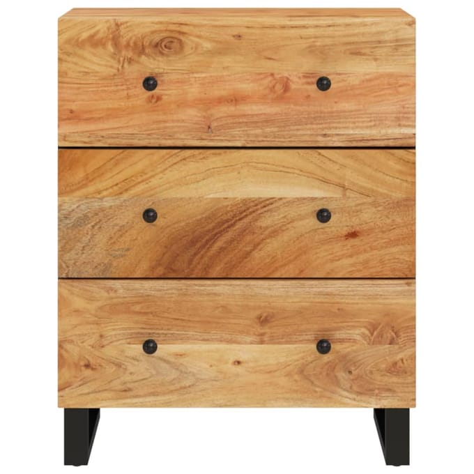 vidaXL - Dressoir - 60x33x75 - cm - massief - acaciahout