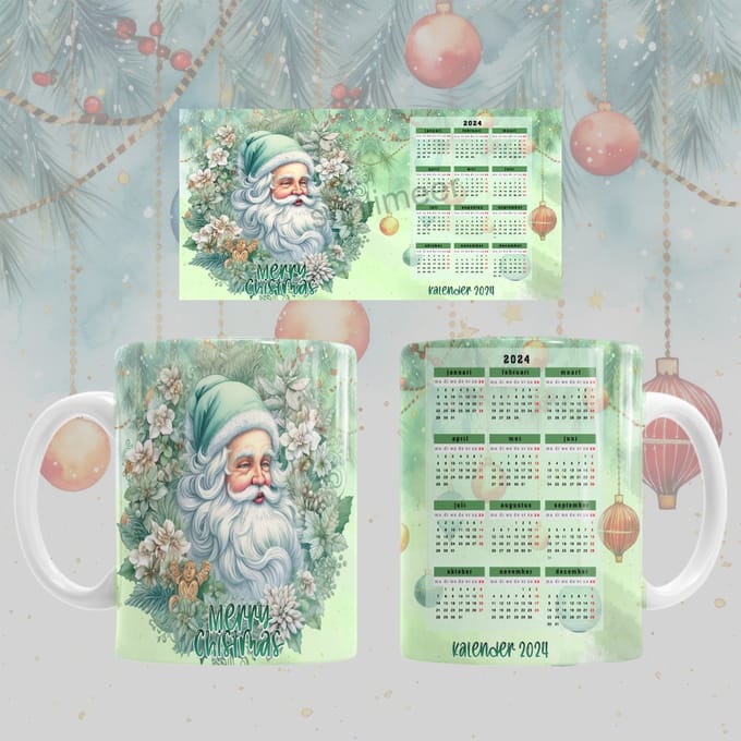 Mok Merry christmas / Vrolijk kerstfeest met de jaarkalender 2024!