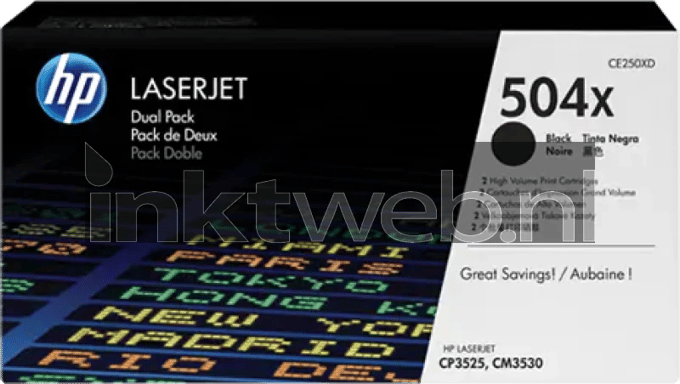 HP 504XD 2-pack zwart (Origineel Hoge Capaciteit)