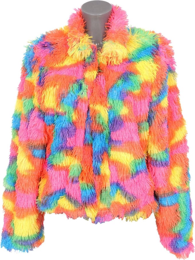 Bontjas dames – Multicolor | Maat S/M