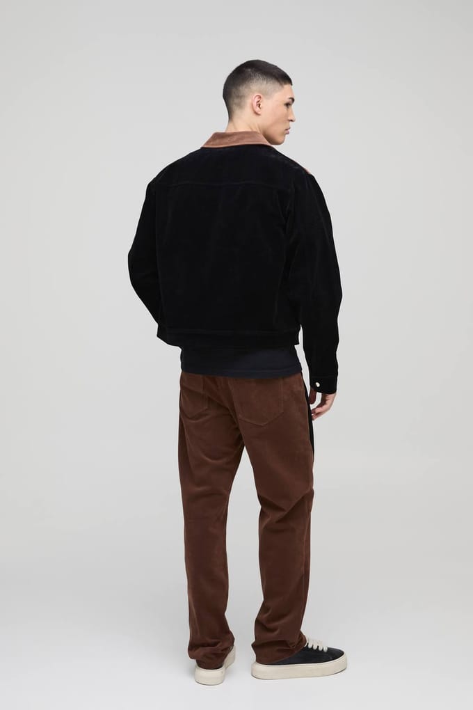 Regular Western Coated Denim Harrington | Black | Size Medium