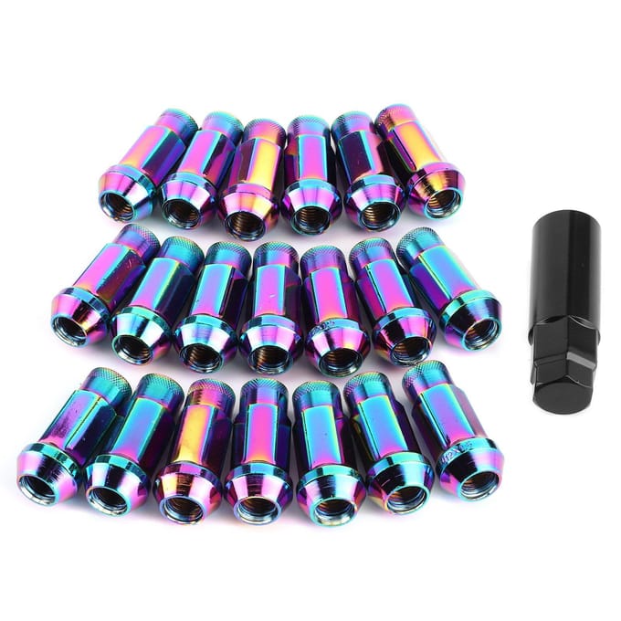 20 stuks 12x1.5mm Wielmoeren Open Einde Verlengd Professionele Auto Auto Modificatie Accessoire