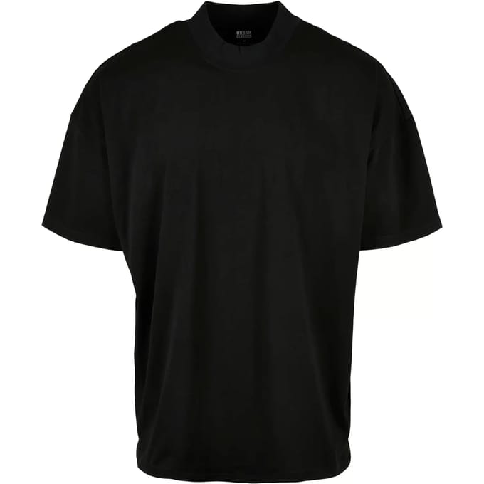 Urban Classics - Oversized Mock Neck Heren Tshirt - M - Zwart