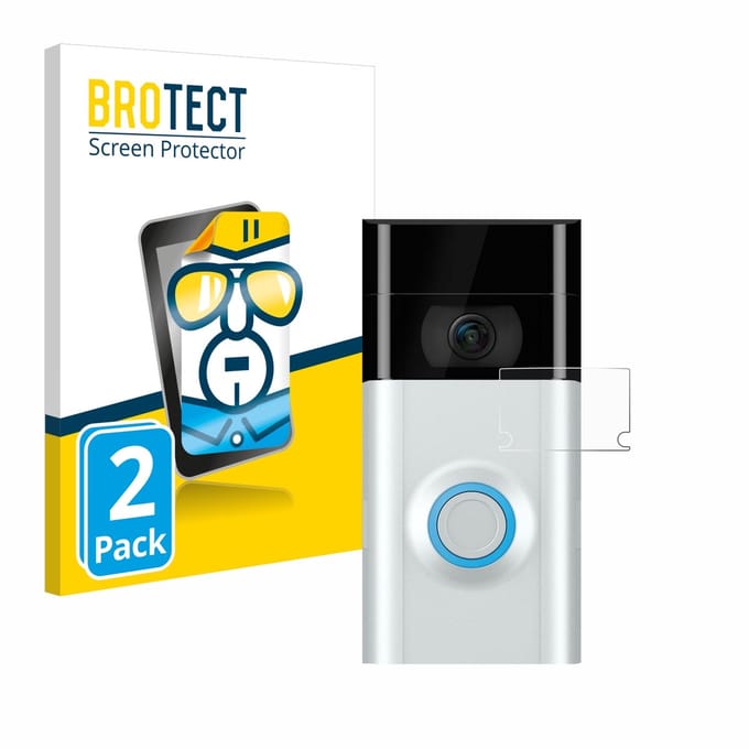 BROTECT - Screenprotector voor Ring Doorbell 2 (Lens) - Folie Beschermfolie transparant 2 Stuks