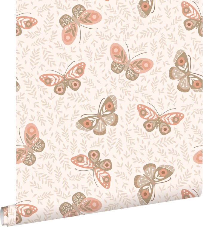 ESTAhome behang vlinders beige - 50 x 900 cm - 131892