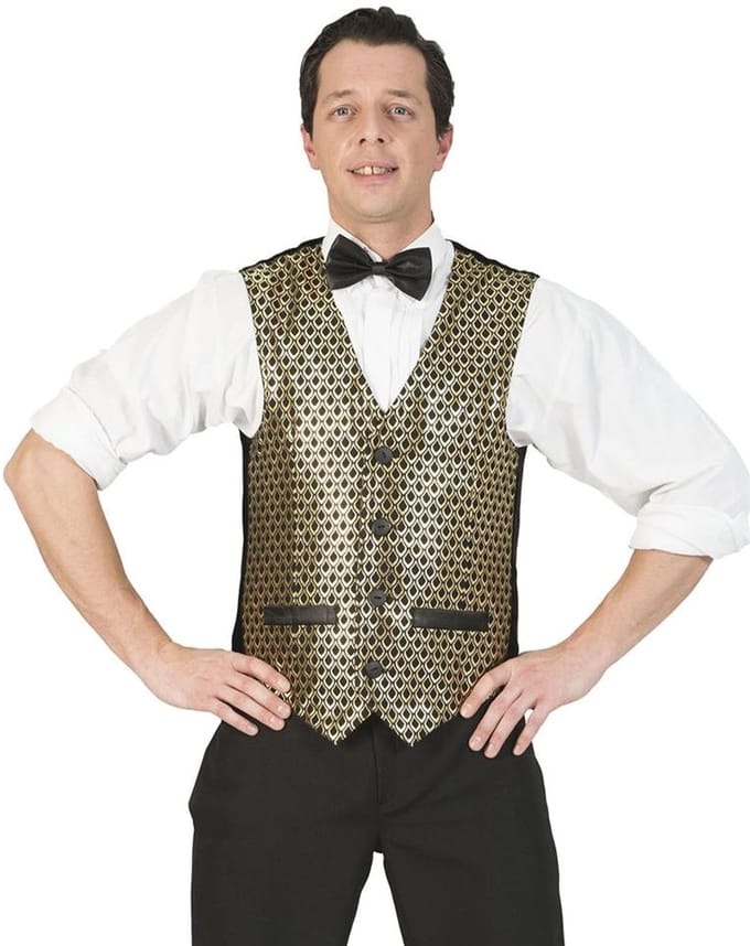 Disco Gilet Herman goud heren